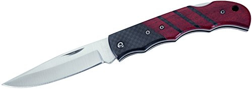 Herbertz Taschenmesser, Stahl AISI 420, rostfrei, Back Lock, Cocobolo-Griffschalen, Carboneinlagen, Carbonbacken, Öse