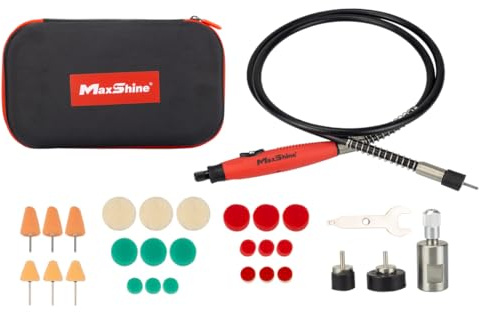 Maxshine Professional Mini Polisher with 5/8” Adaptor for Rotary Tools - Polish Car Headlamps, Brake Lights, Rims - Auto Detailing Tool for Paint Protection, Swirl & Scratch Repair, Glossy Shine