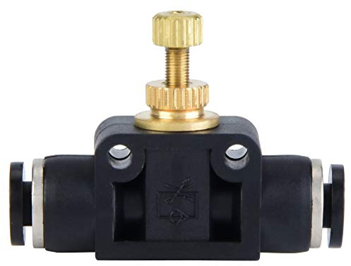 Vanne de régulation de débit d'air en forme de T raccord pneumatique en cuivre à raccord instantané vanne à boisseau sphérique de débit d'air(8mm)