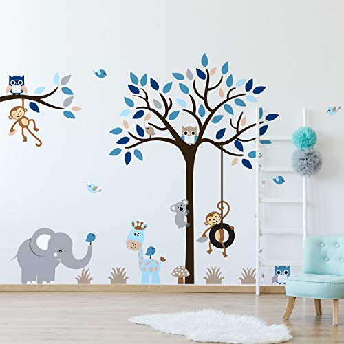 Wandtattoo Kinder Kinderzimmer Deko Kinderzimmer Wandaufkleber Wandaufkleber Dschungeltiere Wandaufkleber Kinder H60xL80cm