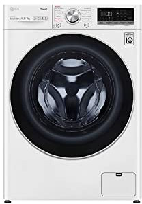 LG V7WD107H2E, Klasse E, Frontlader-Waschtrockner 10,5-7 kg, 1400 U/min, AI Direct Drive, Wi-Fi, Tiefenreinigung mit Dampf, TurboWash, Größere Kapazität, 62 x 60 x 85 cm ꟷ Weiß