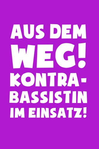 Kontrabass: Kontrabassistin im Einsatz!: Notizbuch / Notizheft für Zubehör Deko A5 (6x9in) liniert mit Linien
