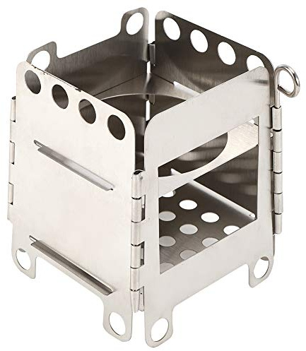VBESTLIFE Tragbarer Campingkocher Feuerstelle, zusammenklappbarer Outdoor-Holzherd-Brenner-Grill-Feuerstelle mit hoher Brenneffizienz, für Camping-Picknick