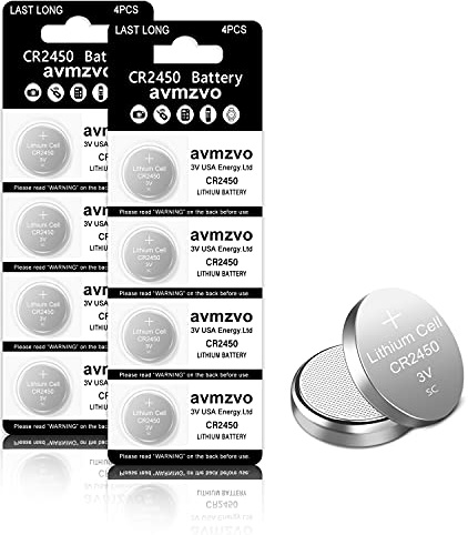CR2450 knappcell 3 V litiumknappceller CR 2450 batterier 8 stycken 【5 års garanti】