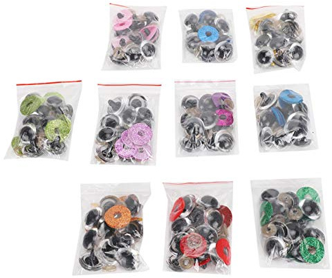 100x Sicherheitsaugen Glitter Washer, sicherheitsaugen 20mm, sicherheitsaugen Zubehör Sicherheitsaugen mit Bunten Puppenaugen(24MM)