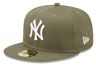 New Era New York Yankees MLB League Essential Olive 59Fifty Basecap - 6 7/8-55cm (S)