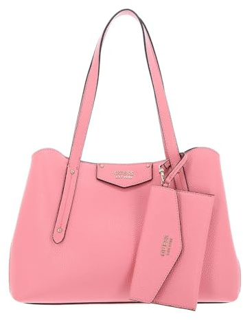 GUESS Schultertasche Eco Brenton Girlfriend Satchel Pink koralle
