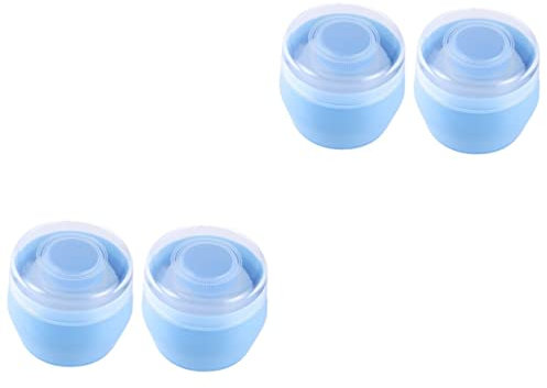 KOMBIUDA 4stücke Babypuder Puff Aufbewahrungsboxen Kinderfreundliche Wiederverwendbare Pulverbehälter Strapazierfähigem Material Für Sanfte Und Gleichmäßige Anwendung Für Zuhause Und
