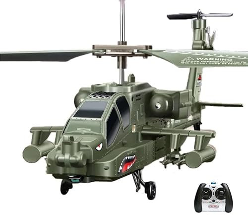 efaso RC Helikopter SYMA S109G Apache Ferngesteuerter Hubschrauber mit LED Beleuchtung/Gyroskope - RC Hubschrauber Indoor 3 Kanal Armee/Militär Mini Helikopter