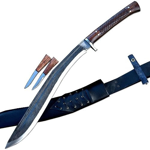 Authentisches nepalesisches Khukuri-Schwert – 45 cm Lange Klinge. Handgefertigtes Kukri-Messer – echtes funktionierendes Khukuri – Full Tang – handgeschmiedetes Kukri-Schwert