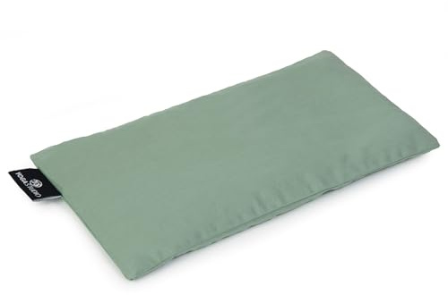 Yoga Studio Eye Pillow | 100% Organic Cotton Cover | Organic Lavender & Linseed Yoga Pillow | Stress Relief Weighted Eye Mask, Relaxation, Aromatherapy, Tired Eyes (Sage Green)