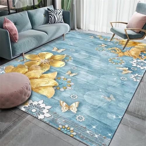 Kunsen bettvorleger rutschfest Hohe Knappheit küchenteppiche blau Flickenteppich Teppich klein200X300CM