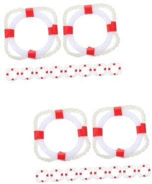 UPKOCH 20 STK Mini-Rettungsring Kleiner Schwimmring Mini- -Requisiten Mini-Hausschmuck Mini-Hausbedarf Schreibtisch Dekorationen Puppenhaus Zubehör Ob11 Miniaturmodell rot