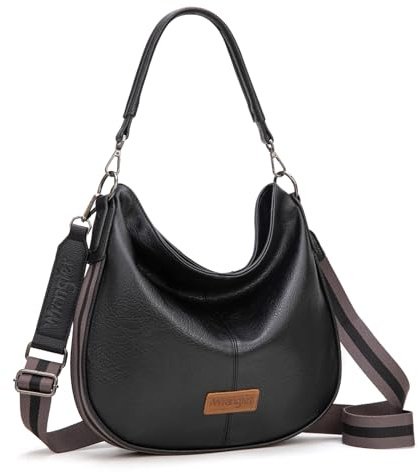 Wrangler Hobo-Tasche, Umhängetasche für Damen, Schultertasche, Handtasche mit verstellbarem Riemen