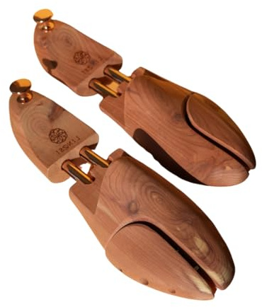 Linesi Schuhspanner aus Zedernholz - Cedar Shoe trees, 1 Paar Schuhdehner aus Holz, hält die Schuhe frisch und in Form (36-41)