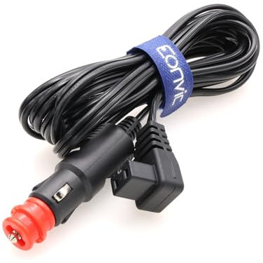 Eonvic 12V/24V Car Fridge Power Supply Cable Cigarette Lighter Plug Car Extension Cable for Cool Box Dometic, Alpicool, Waeco CF, ARB, Setpower, ICECO, Mobicool FR40 (3M)