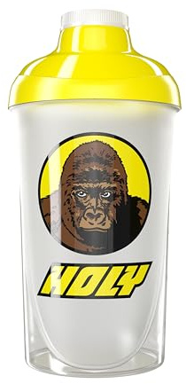 Holy Energy® New Animal Shaker Mixbecher 'Gorilla' - Sport Trinkflasche für Booster, Hydration & Iced Tea - Shaker für Getränkepulver im Gorilla Design