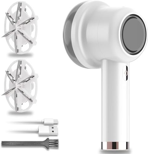 Quitapelusas, afeitadora de Telas, quitapelusas eléctrica para Ropa, afeitadora de suéteres con Carga USB y 2 Cabezales de Repuesto para Ropa