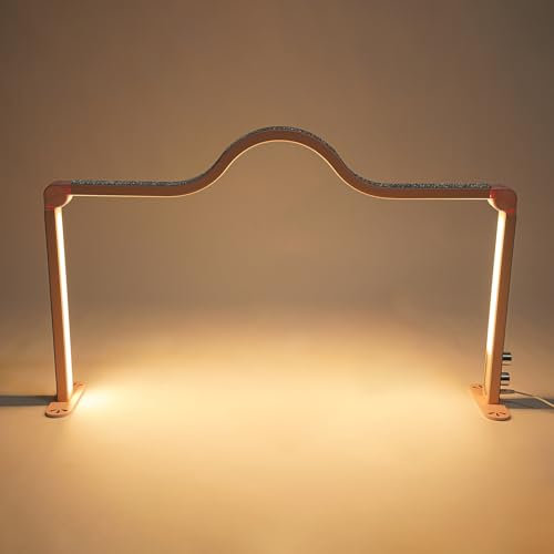 LED Faltbaren Nageltisch Lampe Quadratische Halbmond Nail Desk Lamp Wimpernleuchte Einstellbares Licht 3-6000K Diamanten Besetzt Kosmetik Lampe für Nagelkunst, Gesichts-Spa, Tätowierung Beleuchtung
