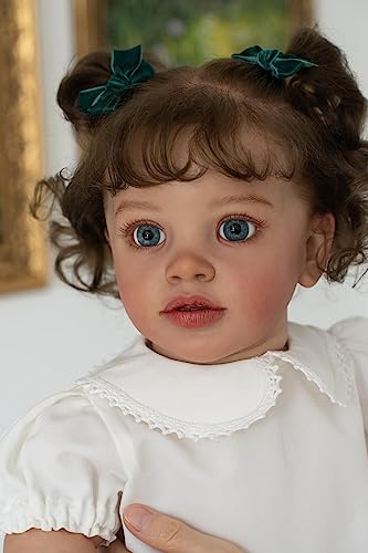 Anano 26 Inch Big Size Realistic Reborn Girl Dolls Pippa Lifelike Newborn Baby Dolls Real Baby Toddler Doll That Looking Real Soft Cloth Body With Hair For Kids