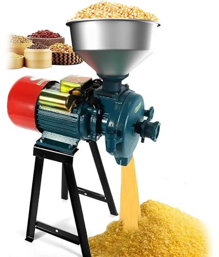 Molino de molienda, Molino de Granos eléctrico, Molinillo de maíz con Embudo, 3000 W, Molino de Granos de Hierbas y café Comercial, máquina Molinillo, Molino de piensos, Molino de Trigo, Mol
