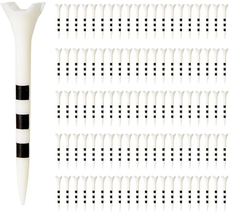 Amazon Basics Tee da Golf in Plastica, 7cm, Confezione da 100, Bianco