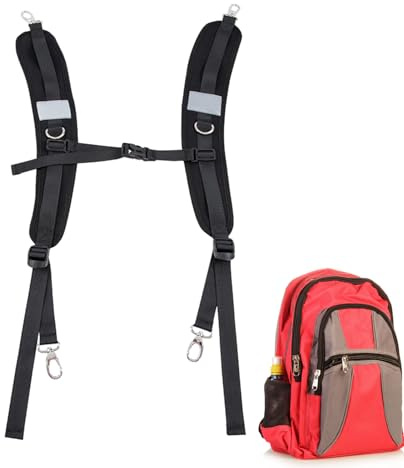 Zaino – Cannucce di ricambio per zaino, zaino imbottito riflettente con tracolla, spallacci impermeabili per queste cinghie antisuciety alleviano la borsa sportiva all'aperto