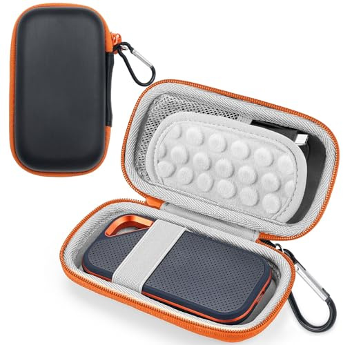 Custodia per SanDisk, SanDisk Extreme Pro/Extreme Portable External – Custodia rigida da viaggio per unità esterne (Gray)