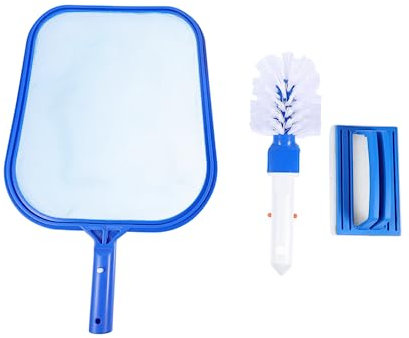HEMOTON 1 Satz Poolreinigungswerkzeugset Pool-Tools Reiniger Netze Schwimmbad Bausatz reinigungsbürste Schwammbürste teich sauber bürste Swimmingpool -Schaufeletz Handheldbürste PVC Blau