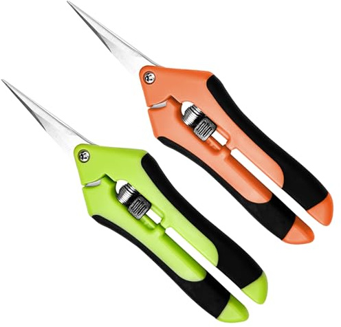 Elsrantor 2 Pezzi forbici potatura, forbice potatura, forbici giardinaggio, forbici da giardino, forbice giardinaggio, forbici idroponiche multiuso, cesoie forbici da potatura per Tagli Su Fiori
