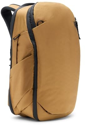 Peak Design Mochila de viaje de 30 L, coyote, diseño expandible de 27-33 L, acceso trasero y superior, carcasa resistente a la intemperie, funda para laptop, ideal para viajes o transporte diario