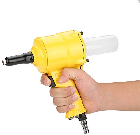 Herramienta de zenithaur Air Riveter con trazo largo para arma de remaches industrial ergonómica más profunda para la decoración, el contenedor y el conjunto de electrodomésticos