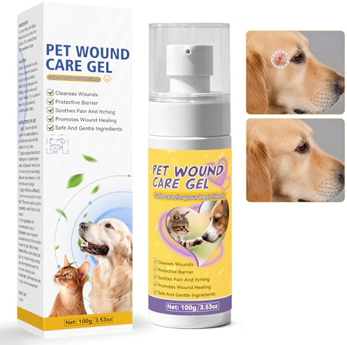 Cicatrizzante Ferite di Cani, Gatti e Altri Animali Domestici, Spray Cicatrizzante per Ferite Si Prende Cura Efficacemente di Abrasioni, Graffi, Morsi e Altro, Ingredienti Sicuri, Facile da Usare