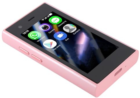 ZDETGU Smartphone Pequeño 4G Desbloqueado con Pantalla de 3,0 Pulgadas Cámara Frontal de 2MP Cámara Trasera de 5MP 2GB 16GB ROM SIM Quad para 8. Dorado (Pink)