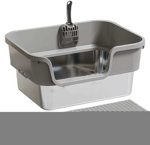 Bac à litière pour Chat – Bac à litière pour l'intérieur, poêle compacte pour Petits Animaux, Balcon d'appartement d'angle, spacieux, Anti-odeurs, Design fermé, Durable, Facile à Nettoyer