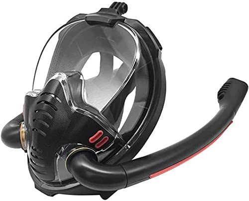 KFGISD, Dykmask Helmask for snorkel Undervattensmask med imskydd Snorkel Dykmask for simning Spjutfiske Dykning for vuxna och barn ，Dykmask(Black 1,L)