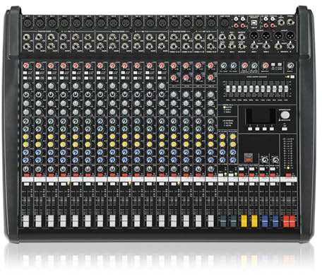 Mezclador DJ, Consola mezcladora Phantom de 48 V Sistema mesa mezclas compacto profesional 16 canales
