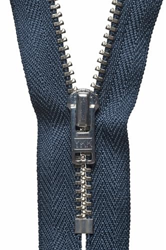 YKK Metall-Hosenreißverschluss: 15 cm, Dunkles Marineblau, blau