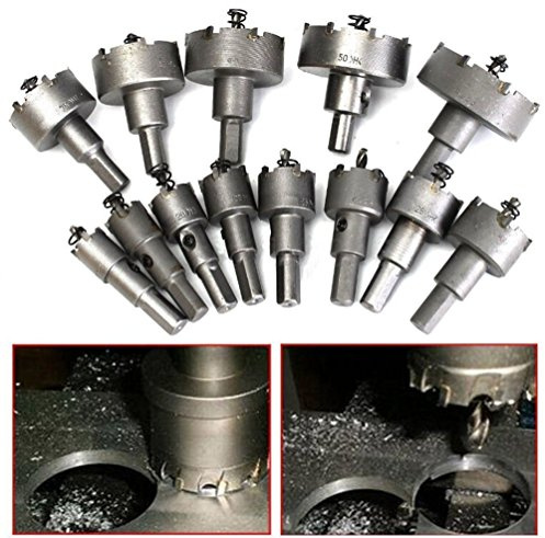 13Pcs 16mm-53mm Edelstahl Hartmetall Spitze TCT Metall Bohrer, Bohrloch Säge Set