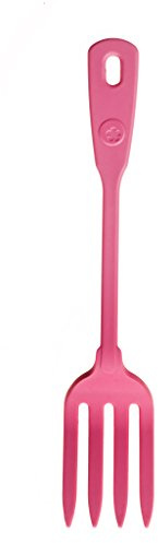 Kochblume Küchengabel | Premium-Silikon | Hitzebeständig | Spülmaschinenfest | 27cm | Farbe: pink
