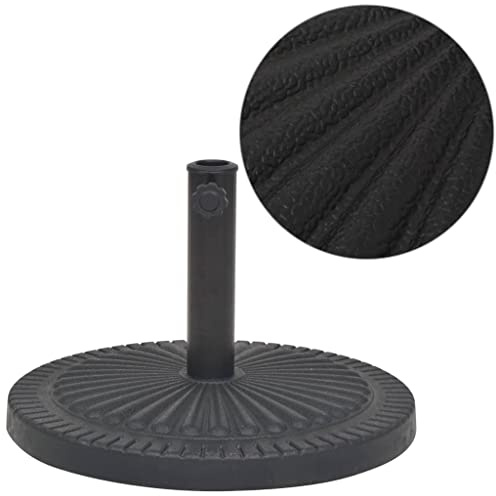 vidaXL Sonnenschirmständer Harz Rund Schwarz 29 kg