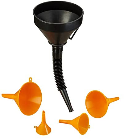 Relaxdays Ensemble entonnoir pour voiture avec tuyau et entonnoir amovible
