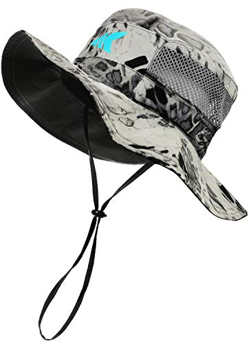 KastKing Sol Armis UPF 50 Boonie Hat - Sun Protection Beach & Hiking, Fishing, Paddling, Rowing, Kayaking - Silver Mist