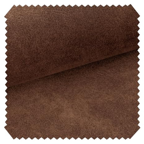 novely® COUEN Ultraweicher Antik Möbelstoff - Vintage Velours Polsterstoff - Pflegeleichte Meterware 1lfm | Farbe: 08 Cognac Braun