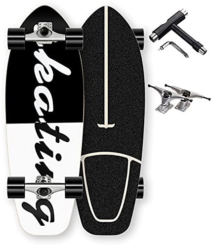 32 inch Adultos Monopatín Niño Niñas Cruiser Skateboard Longboard Profesional Adolescentes Retro Completas Boards Niños Mini Penny board 8 capas Arce Skateboard ABEC-11 Rodamiento de bolas PU Ruedas,D
