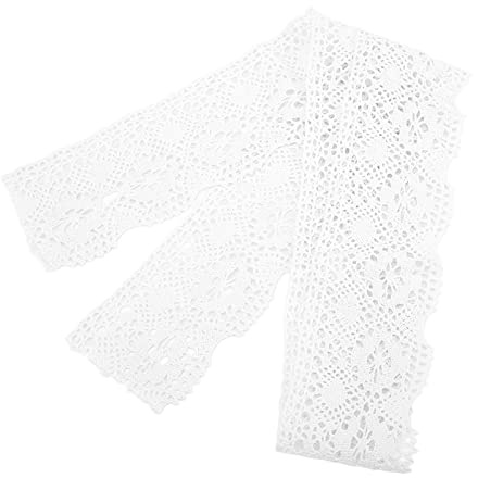 10 Yarde Nastro di Pizzo, Larghezza 8 Cm/3,1 Pollici, Bordo in Pizzo All'Uncinetto in Cotone Vintage per Lavori di Cucito Fai da Te, Confezioni Regalo, Decorazioni per Matrimoni(bianco)