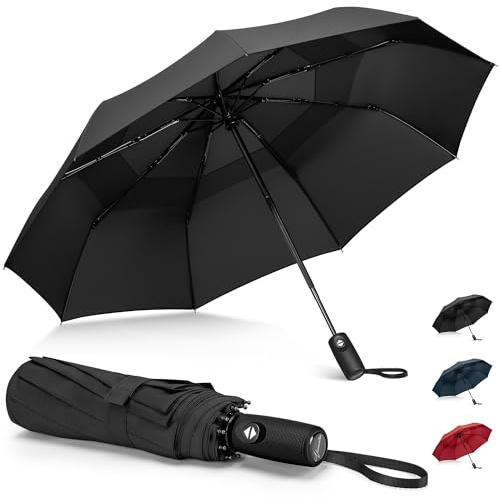 NINEMAX Regenschirm Sturmfest, Regenschirm Klein Leicht Stabil, Taschenschirm Automatik Auf Und Zu, Faltbarer Kleiner Schirm Reise Kompakter für Damen Herren