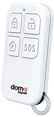 Beghelli - SOS-Fernbedienung für Senioren für Alarmanlage, intelligente Hausautomation, Fernbedienung mit Lithium-Batterie, zusätzliches Zubehör in der Mitte, Reichweite 80 m, App-Funktionen, Gruppe