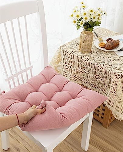 smallrun Cojines para Silla Jardines Cojín Silla Exterior Decorativo de Asiento cojin Cojines para sillas terraza con Correas de Sujeción (40X40-2PC, Sakura)