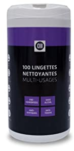 D2 Diffusion Boîte de 100 lingettes nettoyantes pour appareils multimédias/écrans - sans Alcool - 13x15 cm